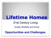 CPD on Lifetime Homes Solutions